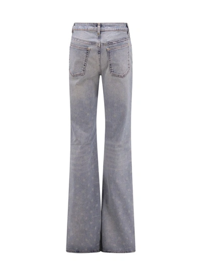 Shop Givenchy Flared Light Blue Jeans In Grey