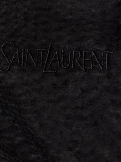 Shop Saint Laurent Cotton T-shirt With Embroidery In Black