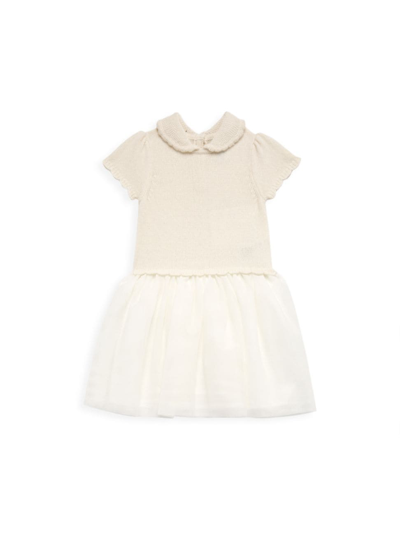 Shop Polo Ralph Lauren Baby Girl's Sweater Dress In Cream
