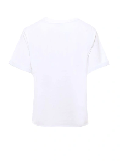 Shop Saint Laurent Cotton T-shirt With Frontal Iconic Print In White