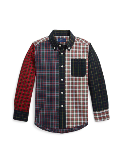 Shop Polo Ralph Lauren Little Boy's & Boy's Plaid Long-sleeve Shirt In Multi Fun Shirt