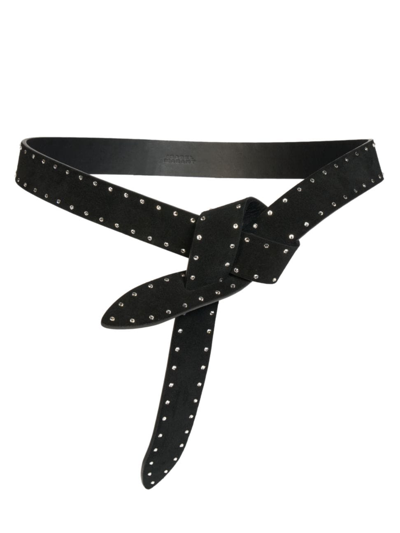 Shop Isabel Marant Women's Lecce Leather Belt In Black