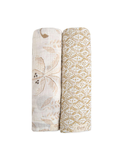 Shop Crane Baby Baby's 2-pack Swaddle Wrap Set In Neutral