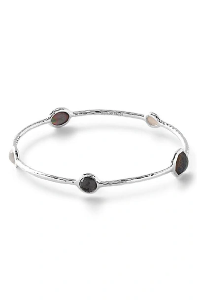 Ippolita Sterling Silver Rock Candy® Wonderland 5 Stone Bangle In Metallic Rainbow In Silver