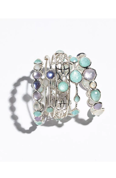 Ippolita Sterling Silver Rock Candy® Wonderland 5 Stone Bangle In Metallic Rainbow In Silver