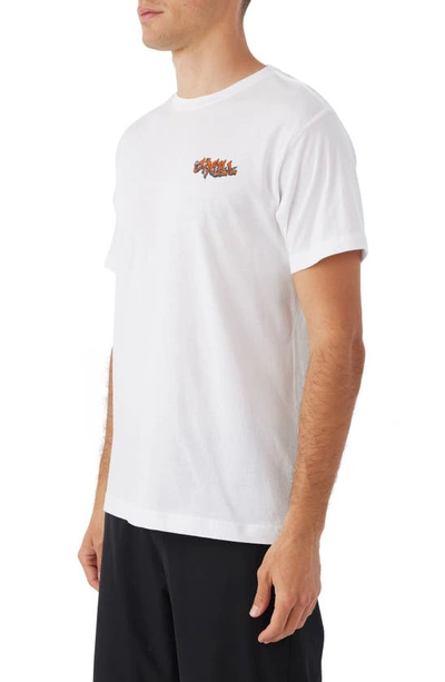Shop O'neill Death Boost Graphic T-shirt In White