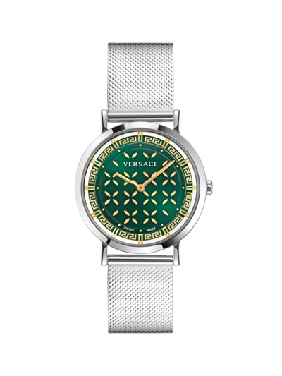 Shop Versace Men's  New Generation Stainless Steel Bracelet Watch/36mm