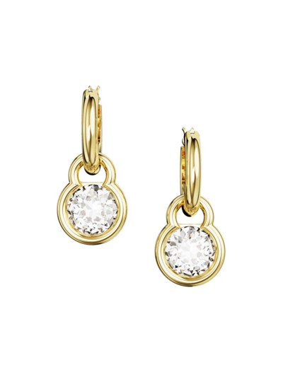 Shop Swarovski Women's Dextera Goldtone & Crystal Round-cut Drop Earrings