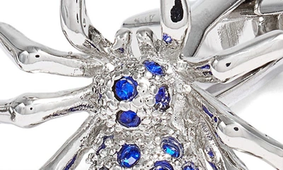 Shop Clifton Wilson Spider Cuff Links In Silver/ Blue