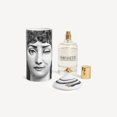 Shop Fornasetti Talvolta Scented Room Spray - Mascherina Décor - Frutto Proibito Fragrance In White/black/gold