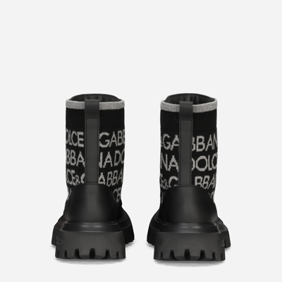 Dolce & Gabbana Calfskin Ankle Boots In Multicolor