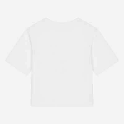 Shop Dolce & Gabbana Jersey T-shirt With Logo Embroidery In White