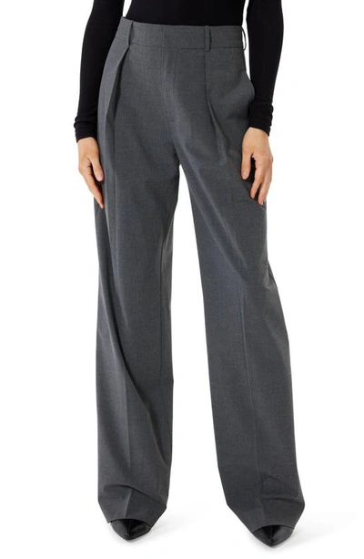 Shop Sophie Rue Classic Wide Leg Trousers In H Grey