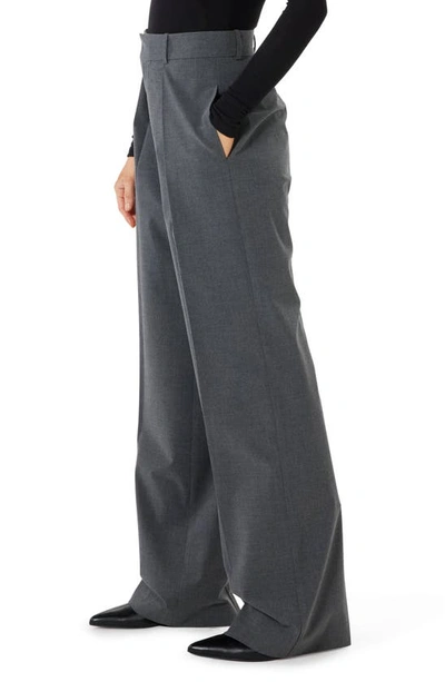 Shop Sophie Rue Classic Wide Leg Trousers In H Grey