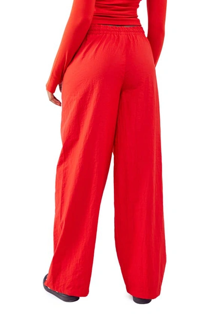 Shop Iets Frans Icon Wide Leg Track Pants In Red