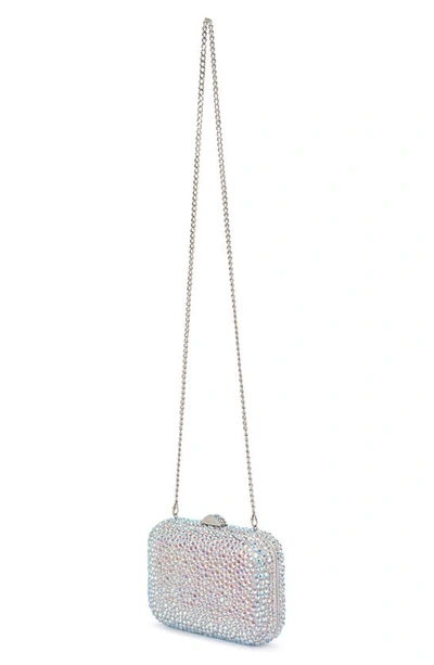 Olga Berg Casey Hot Fix Crystal Clutch In Aurora
