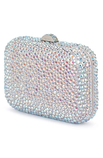 Olga Berg Casey Hot Fix Crystal Clutch In Aurora