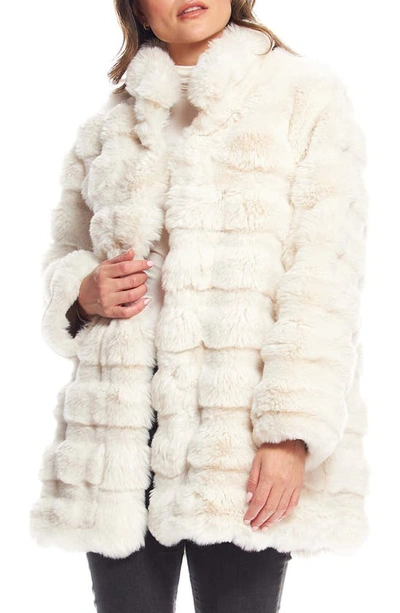 Shop Donna Salyers Fabulous-furs Rainier Reversible Faux Fur Coat In Ivory