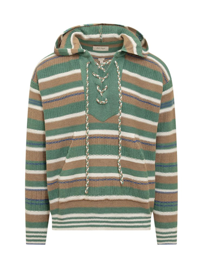 Shop Nick Fouquet Long Sleeved Hooded Sweater In Multi