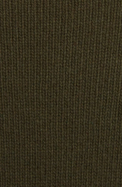 Shop Moncler Split Cuff Oversize Wool Sweater In Green
