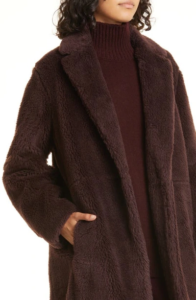 Shop Vince Faux Shearling Coat In Fig