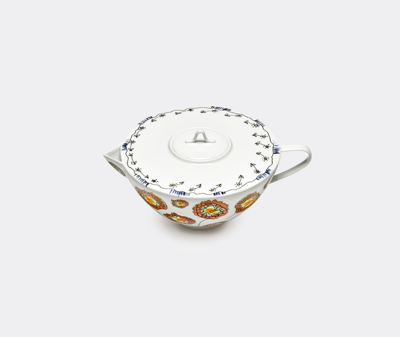 Serax X Marni Anemone Milk Midnight Flowers Teapot In Multicolor