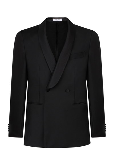 Shop Boglioli Virgin Wool Milano Tuxedo Jacket In Black