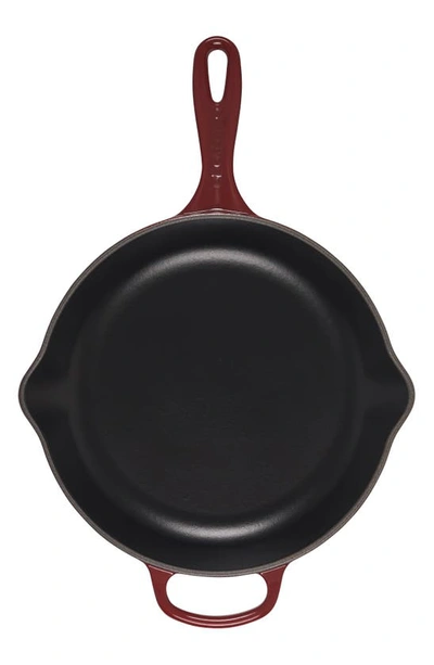 Le Creuset Signature Handle 10 1/4 Inch Enamel Cast Iron Skillet In Rhone