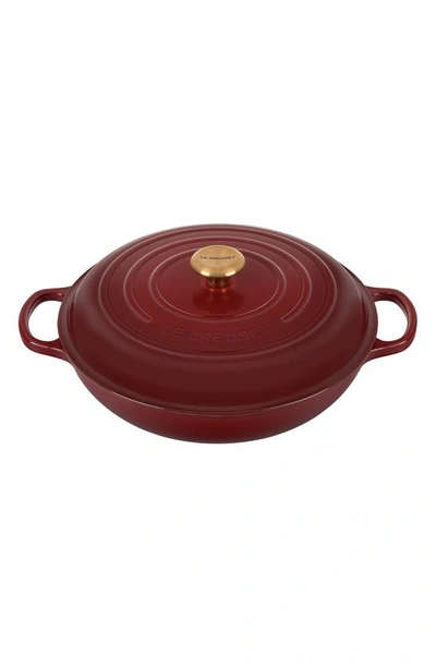 Shop Le Creuset Signature 5 Quart Enameled Cast Iron Braiser In Rhone