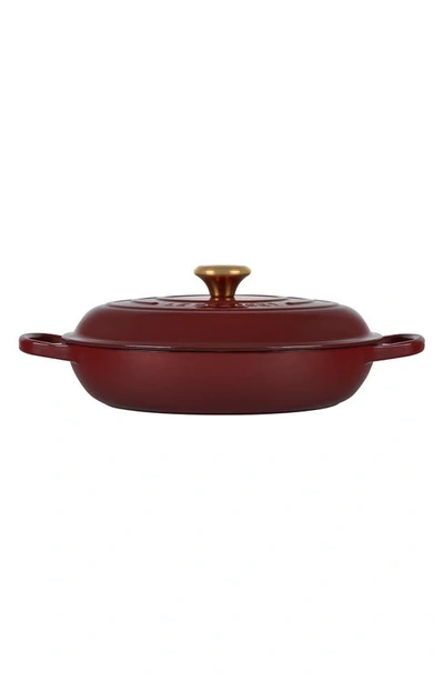 Shop Le Creuset Signature 5 Quart Enameled Cast Iron Braiser In Rhone