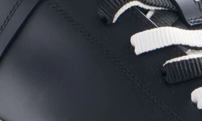 Shop Balmain B Court Logo Calfskin Low Top Sneaker In Eab Black/ White