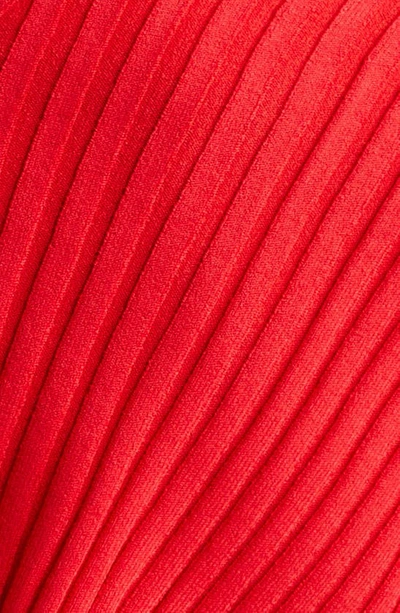 Shop Jacquemus La Maille Pral Rib Crop Cardigan In Red