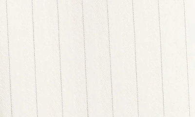 Shop Zimmermann Luminosity Pinstripe Relaxed Wool & Cotton Blend Jacket In Cream Stripe