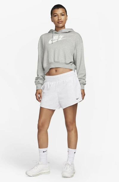 Shop Nike Sportswear French Terry Shorts In Birch Heather/ Black