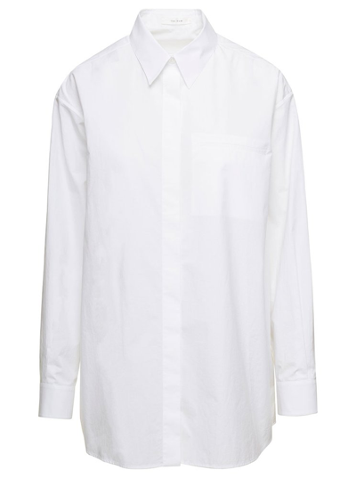 Shop The Row Eleni Long Sleeved Shirt In White