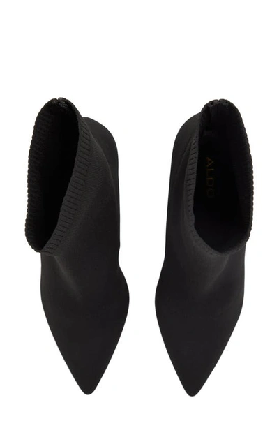 Shop Aldo Phara Pointed Toe Sock Bootie In Black