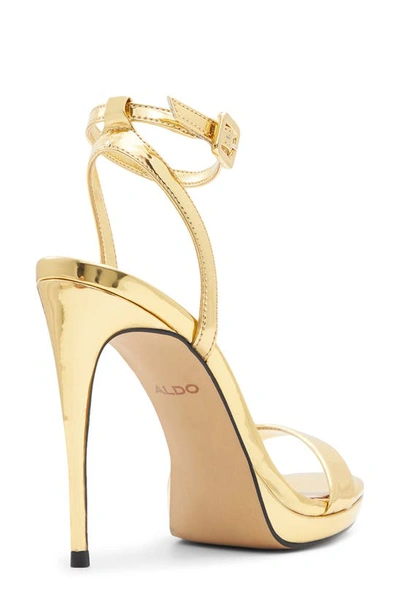 Shop Aldo Kat Metallic Stiletto Sandal In Gold