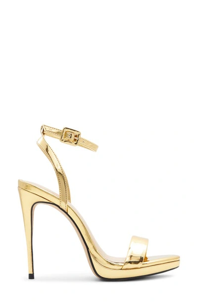 Shop Aldo Kat Metallic Stiletto Sandal In Gold