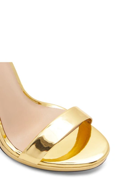 Shop Aldo Kat Metallic Stiletto Sandal In Gold