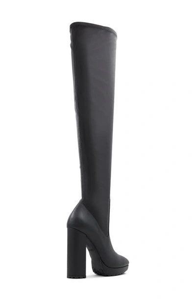 Shop Aldo Dallobrelia Over The Knee Platform Boot In Black