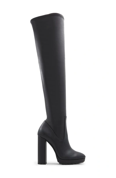 Shop Aldo Dallobrelia Over The Knee Platform Boot In Black