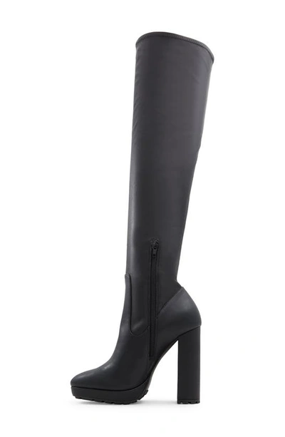 Shop Aldo Dallobrelia Over The Knee Platform Boot In Black