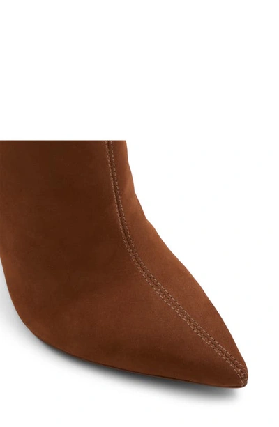 Shop Aldo Devondra Pointed Toe Knee High Boot In Dark Brown