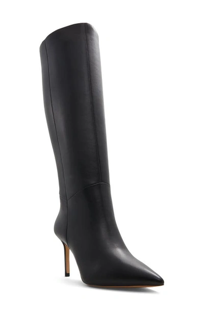 Shop Aldo Laroche Pointed Toe Knee High Boot In Black