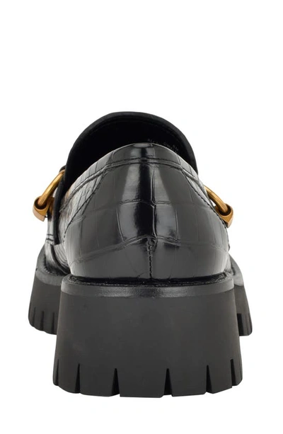 Shop Guess Almost Platform Loafer In Black