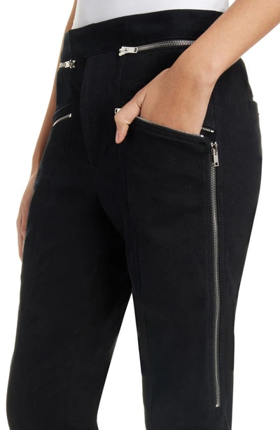 Shop Isabel Marant Izis Zip Detail Straight Leg Pants In Black