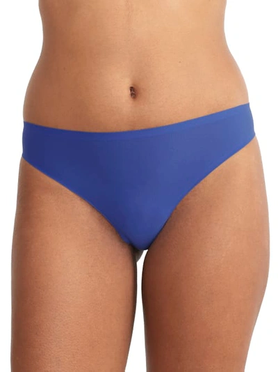 Shop Chantelle Soft Stretch Thong In Sailor Blue