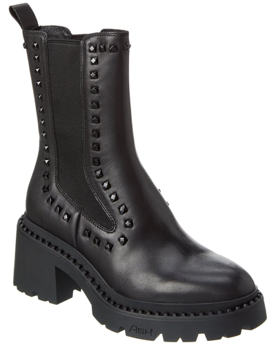 Shop Ash Nile Bis Leather Boot In Black