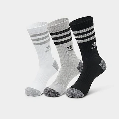 Shop Adidas Originals Roller Crew Socks (3-pack) In Grey Multi