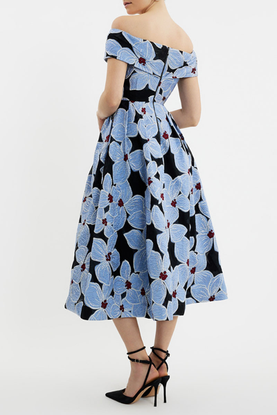 Rebecca Vallance -  Georgina Off Shoulder Midi Dress  - Size 10